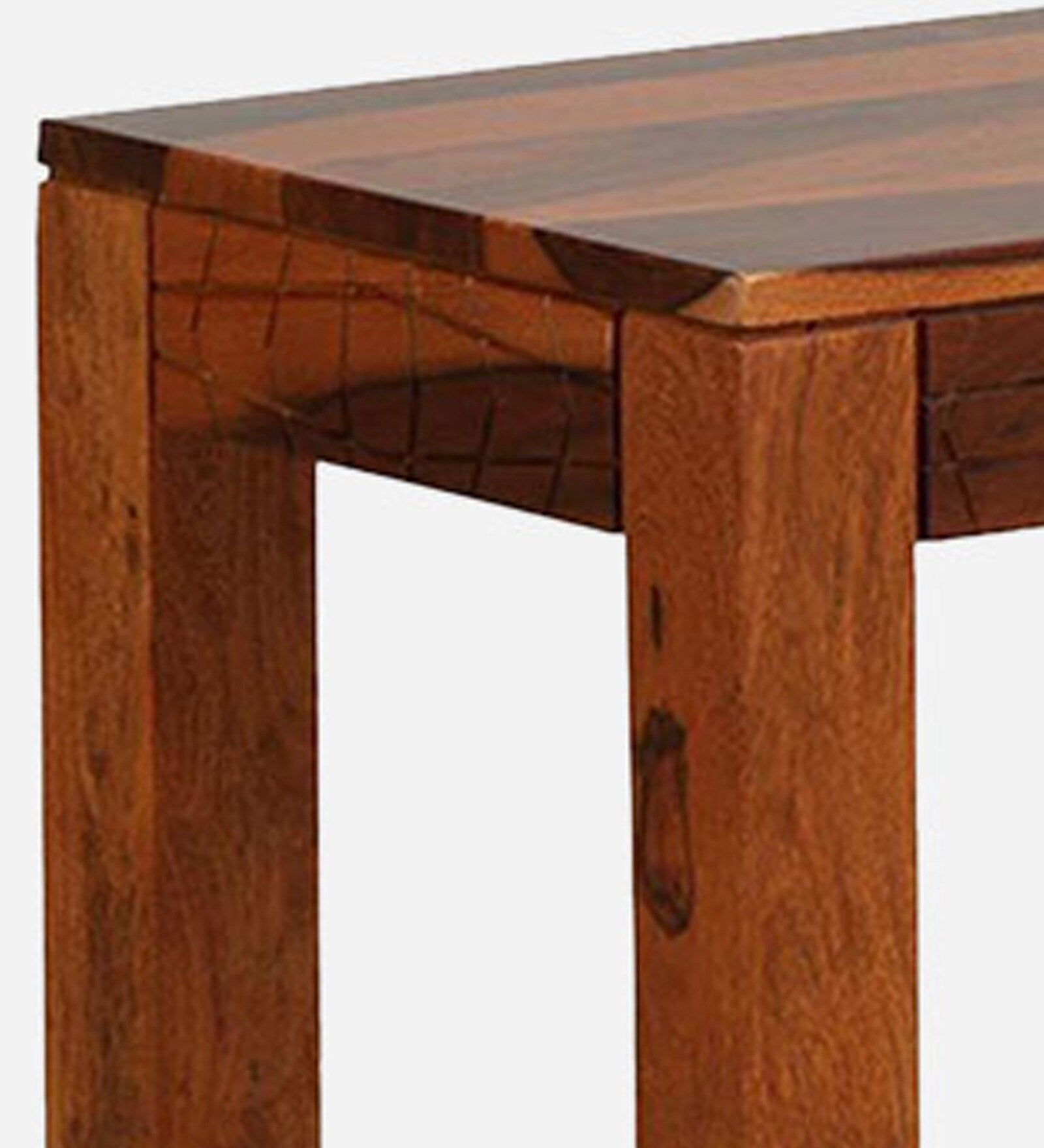 Harmonia Solid Wood Dining Bench In Honey Oak Finish By Rajwada - Rajwada Furnish