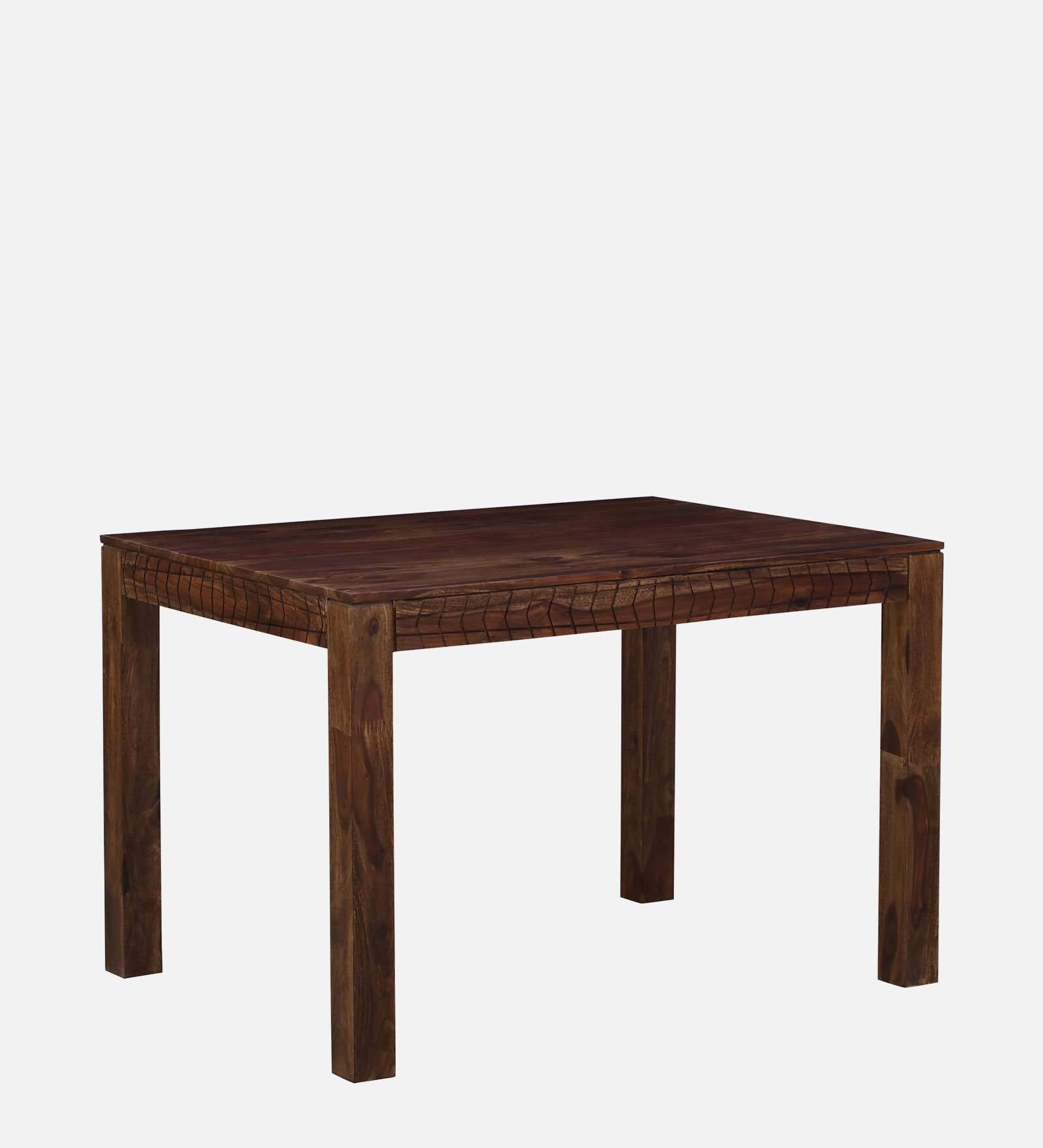 Harmonia Solid Wood 4 Seater Dining Table In Provincial Teak Finish by Rajwada - Rajwada Furnish