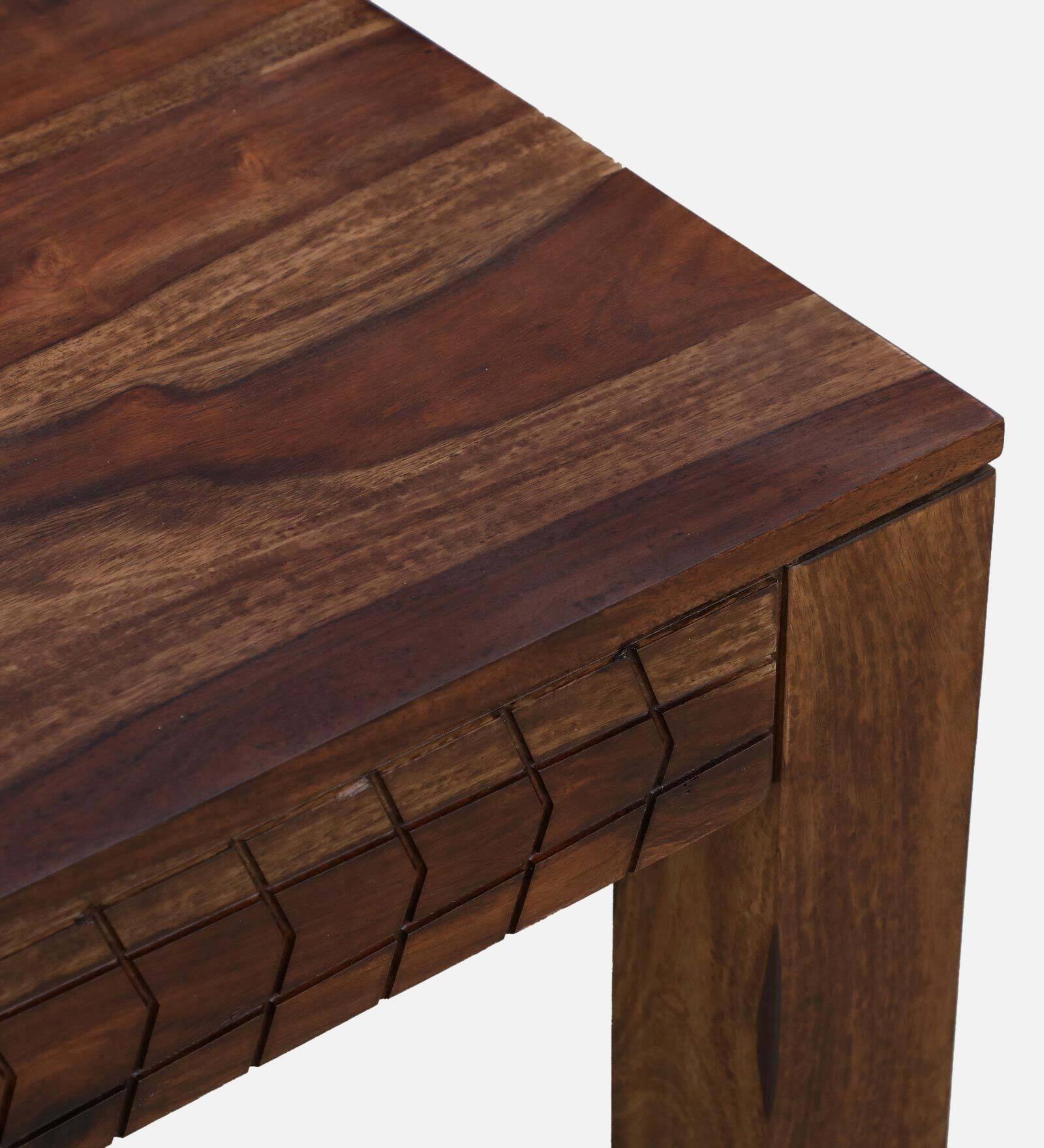 Harmonia Solid Wood 4 Seater Dining Table In Provincial Teak Finish by Rajwada - Rajwada Furnish