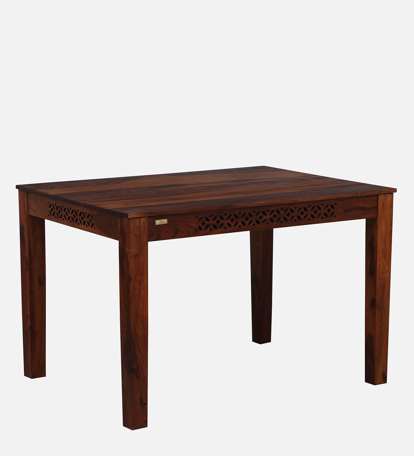 Penza Solid Wood 4 Seater Dining Table In Honey Oak Finish By Rajwada - Rajwada Furnish