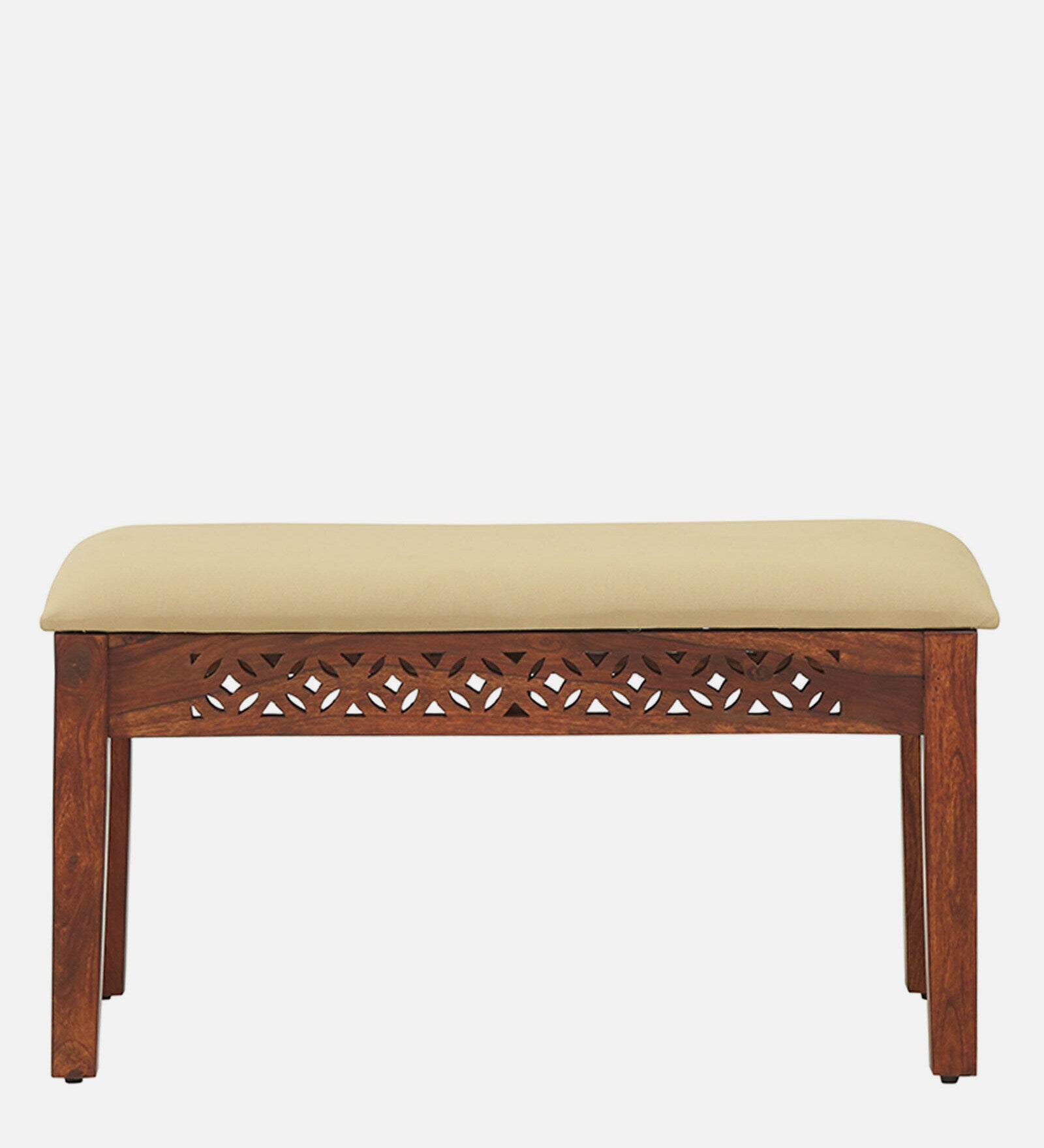 Penza Solid Wood Bench In Honey Oak Finish By Rajwada - Rajwada Furnish