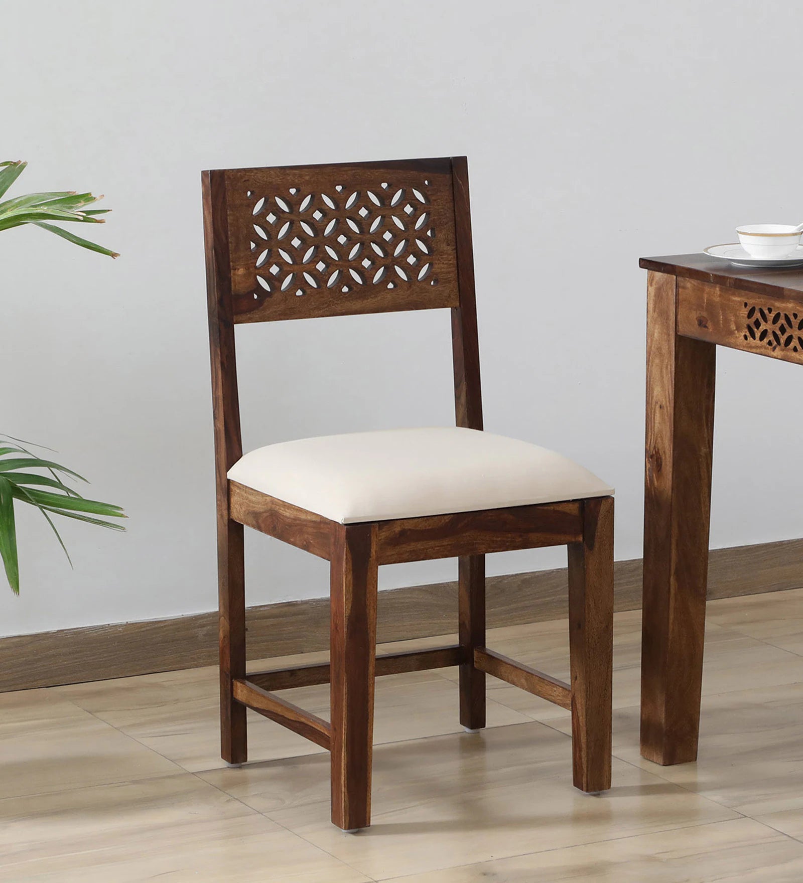 Penza Solid Wood Dining Chair (Set Of 2) In Provincial Teak Finish By Rajwada - Rajwada Furnish