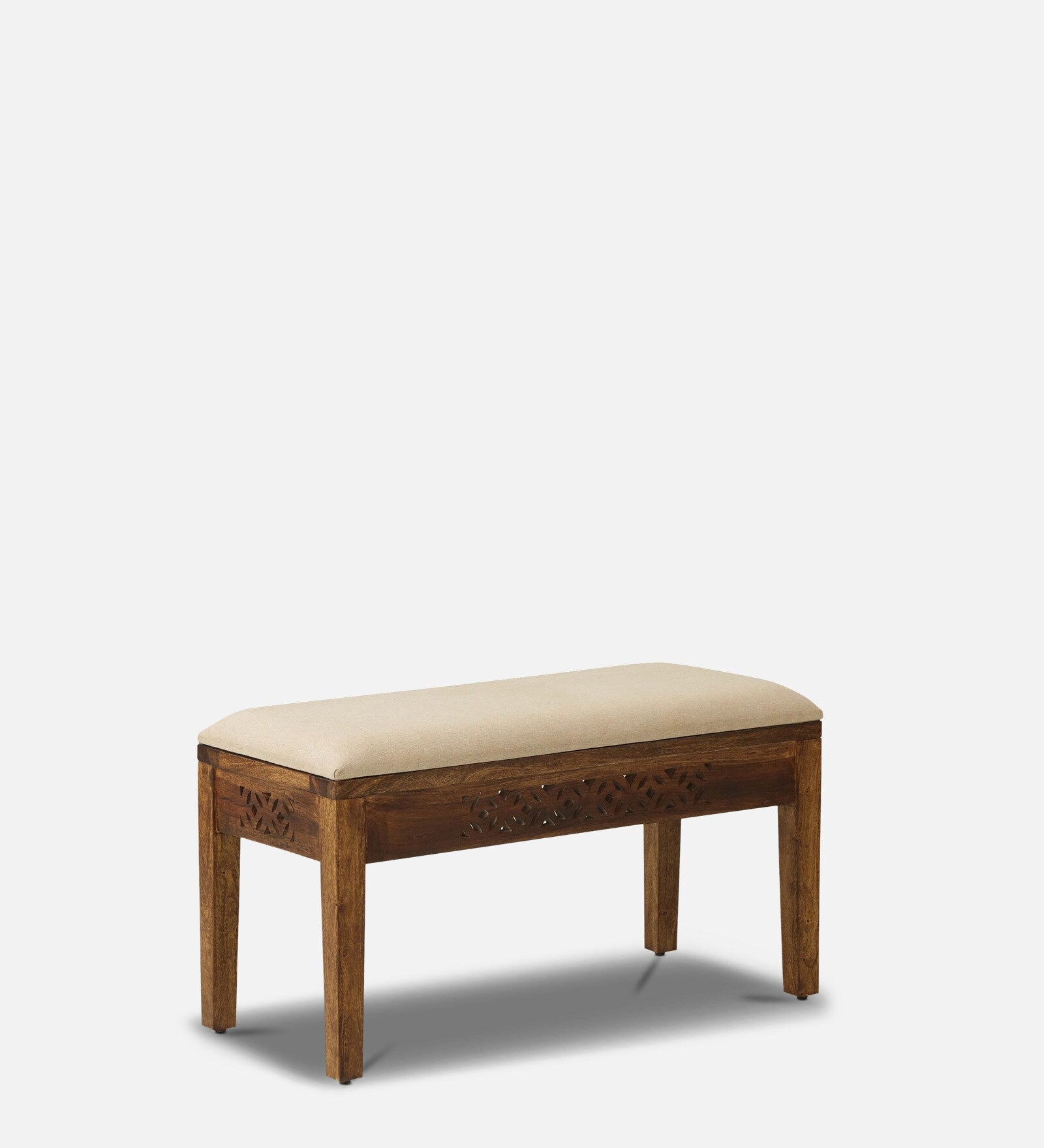 Penza Solid Wood Bench In Provincial Teak Finish By Rajwada - Rajwada Furnish