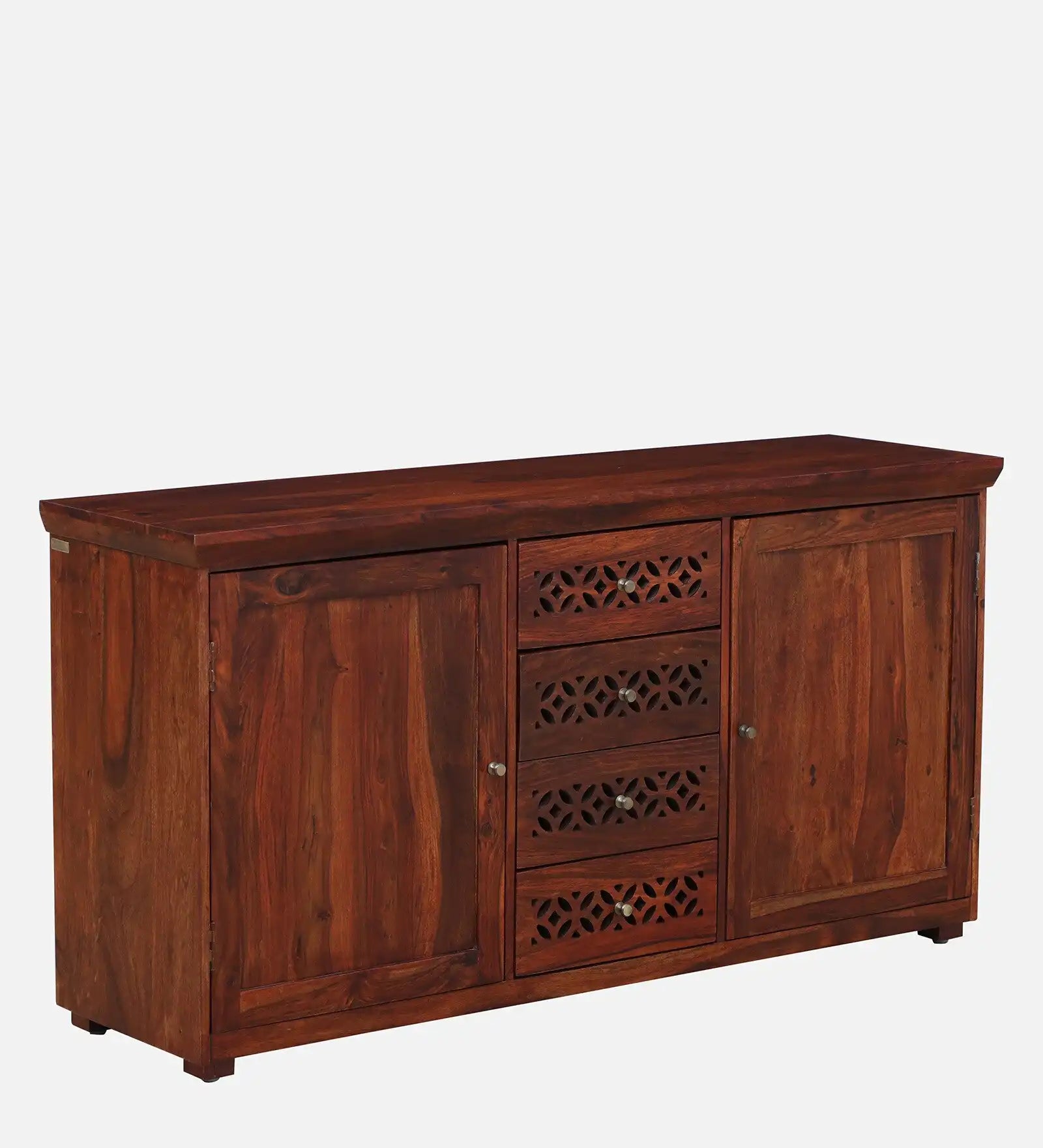 Penza Solid Wood Sideboard In Honey Oak Finish By Rajwada