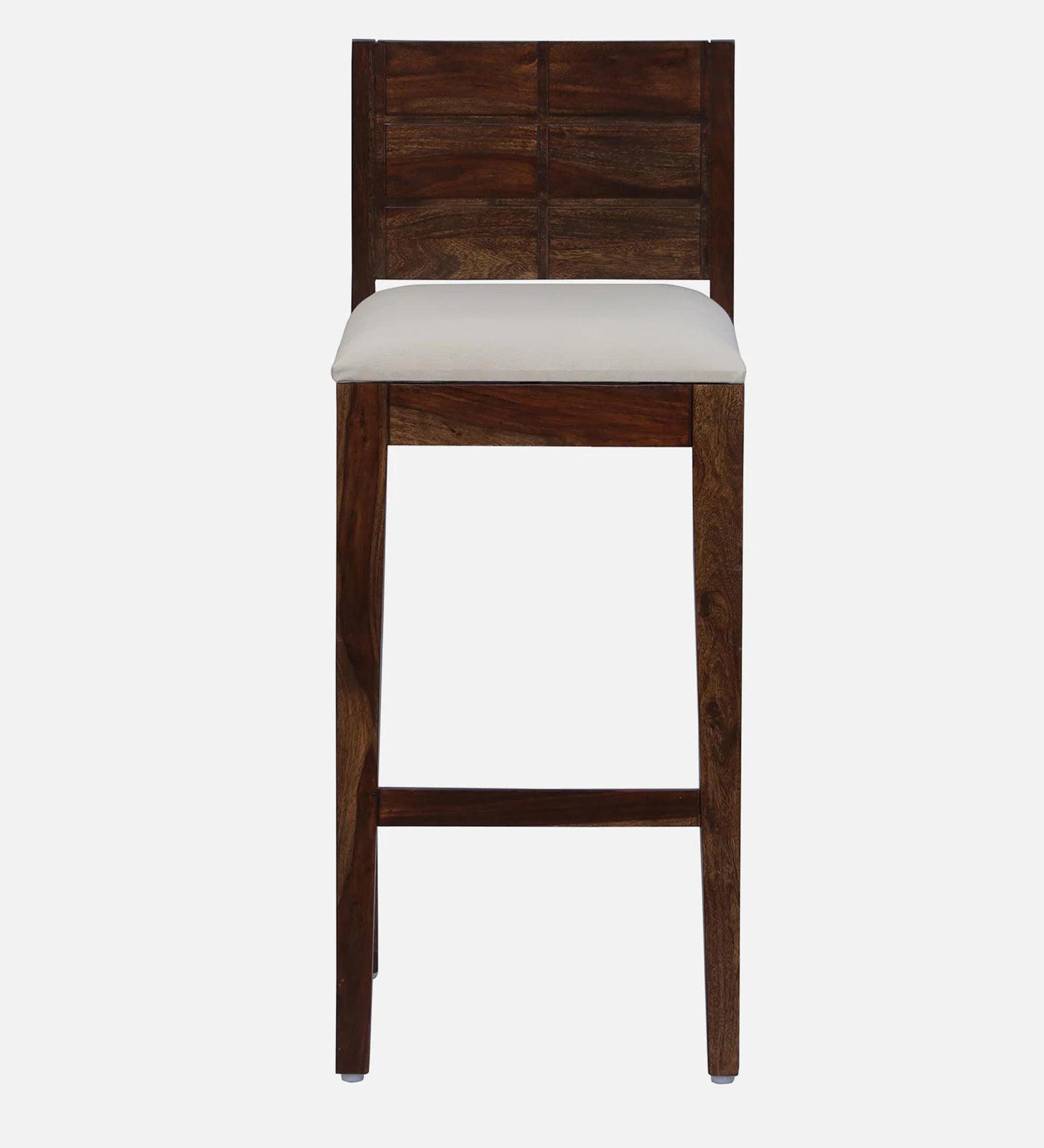 Moscow Solid Wood Cushioned Bar Chair in Provincial Teak Finish by Rajwada - Rajwada Furnish