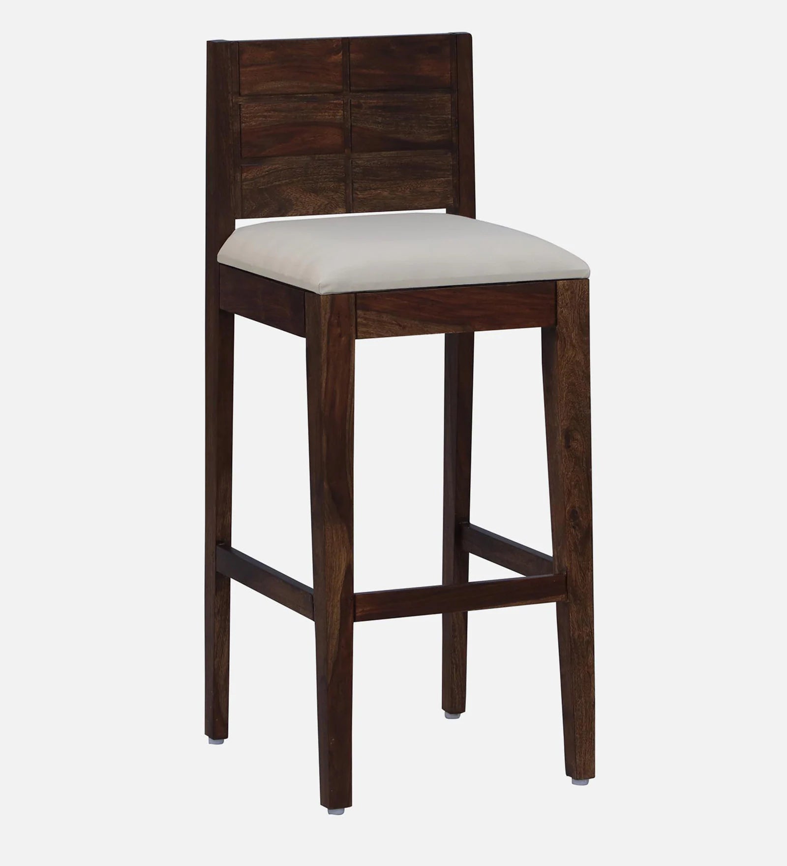 Moscow Solid Wood Cushioned Bar Chair in Provincial Teak Finish by Rajwada - Rajwada Furnish