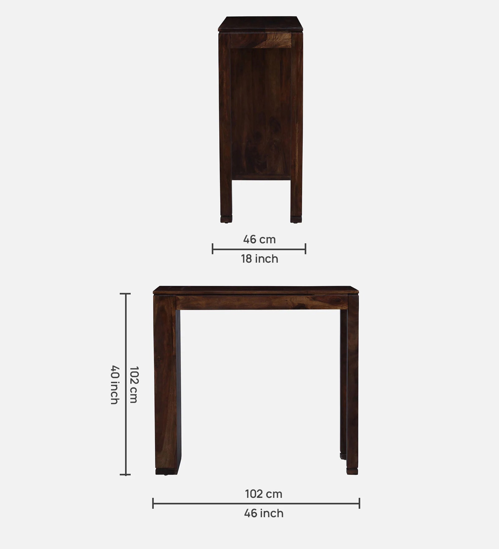 Moscow Solid Wood 2 Seater Bar Set (2 Stools) in Provincial Teak Finish by Rajwada - Rajwada Furnish
