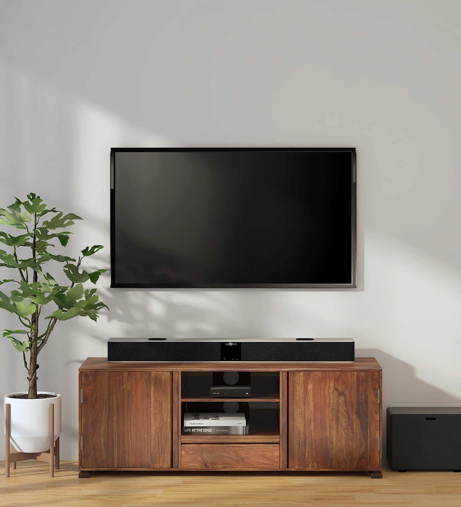 Moscow Solid Wood Large TV Console for TVs up to 55" In Provincial Teak Finish By Rajwada - Rajwada Furnish