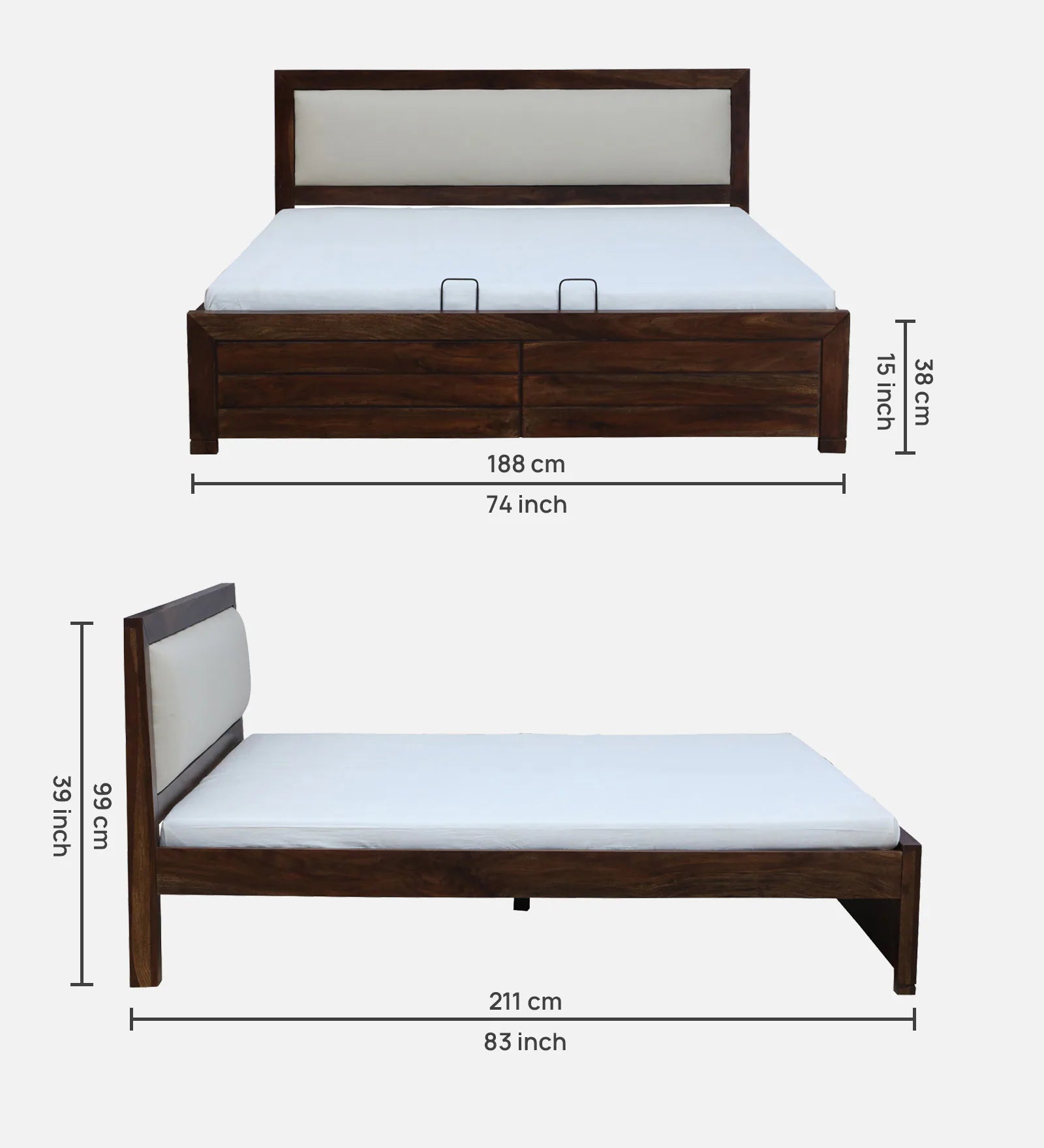 Moscow Solid Wood Bed in Provincial Teak Finish by Rajwada - Rajwada Furnish