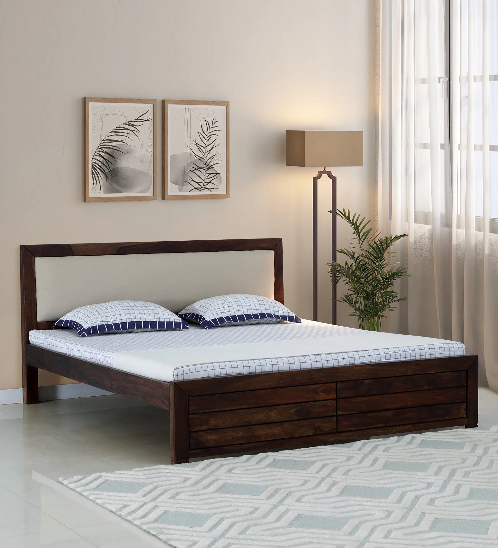 Moscow Solid Wood Bed in Provincial Teak Finish by Rajwada - Rajwada Furnish