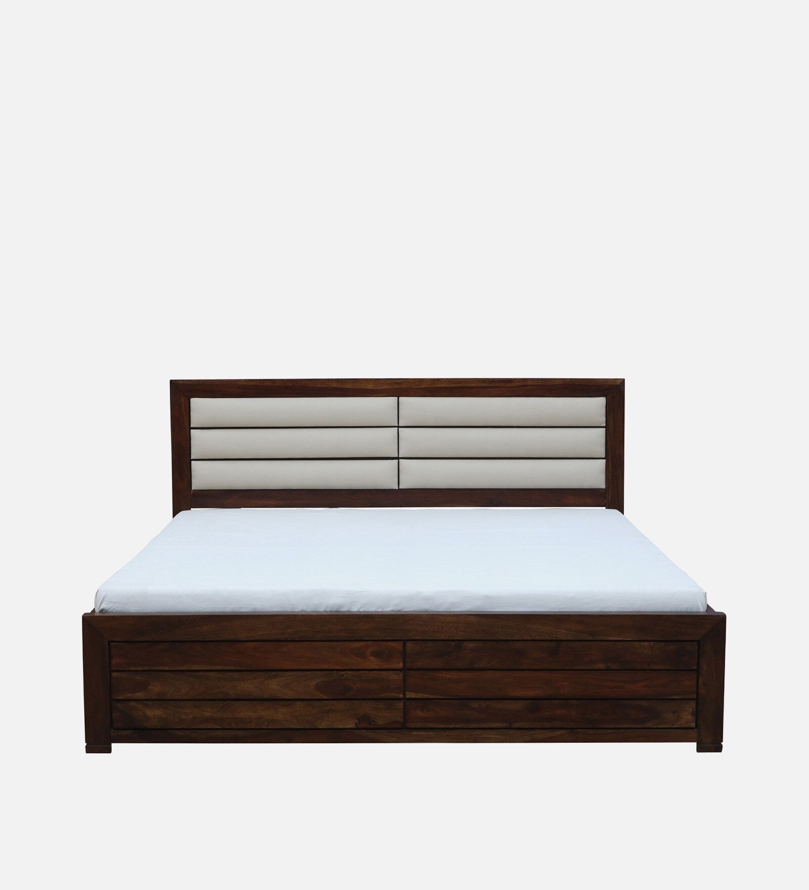 Moscow Solid Wood Queen Size Bed in Provincial Teak Finish by Rajwada - Rajwada Furnish