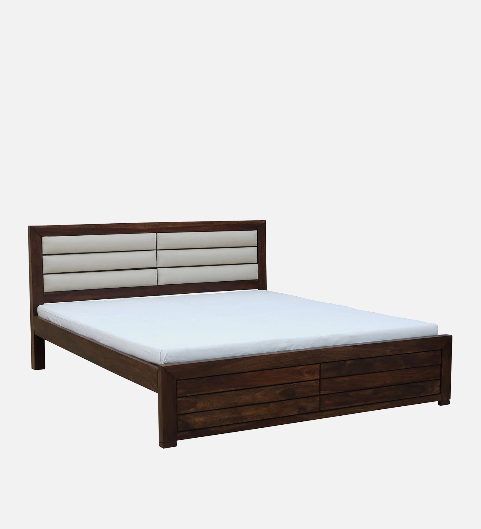 Moscow Solid Wood Queen Size Bed in Provincial Teak Finish by Rajwada - Rajwada Furnish