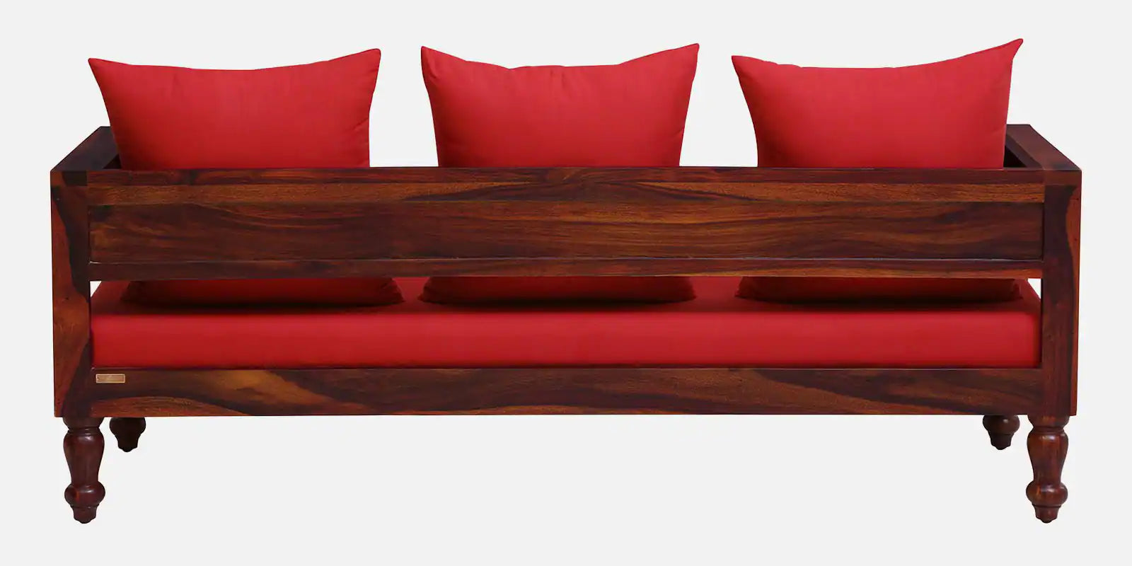 Anamika Sheesham Wood 3 Seater Sofa In Honey Oak Finish by Rajwada - Rajwada Furnish