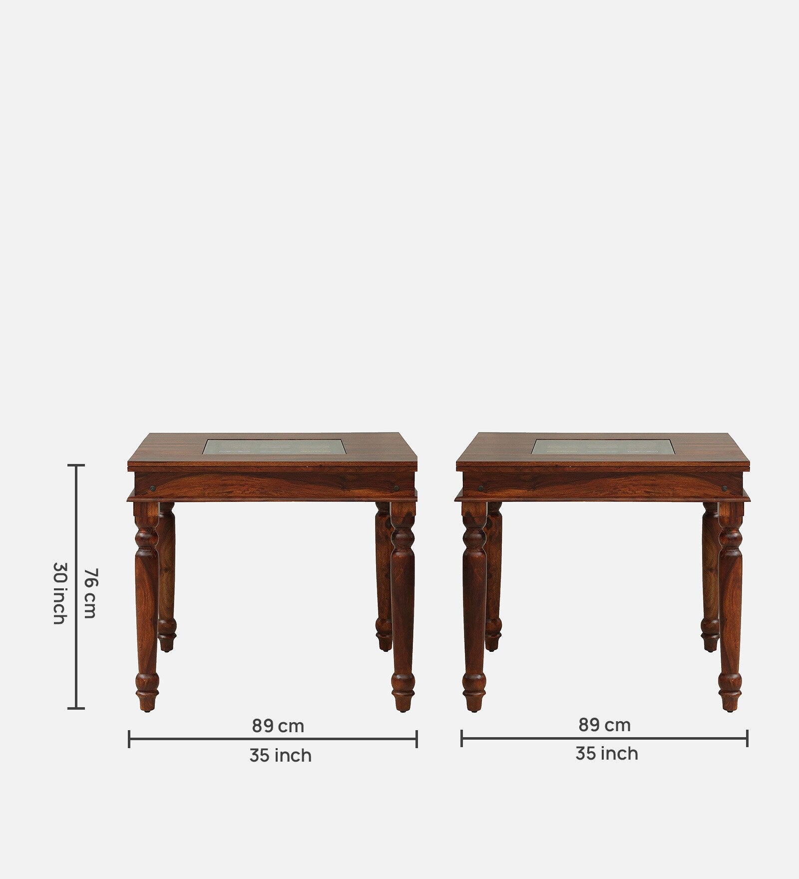 Anamika Sheesham Wood 4 Seater Dining Table In Honey Oak Finish by Rajwada - Rajwada Furnish