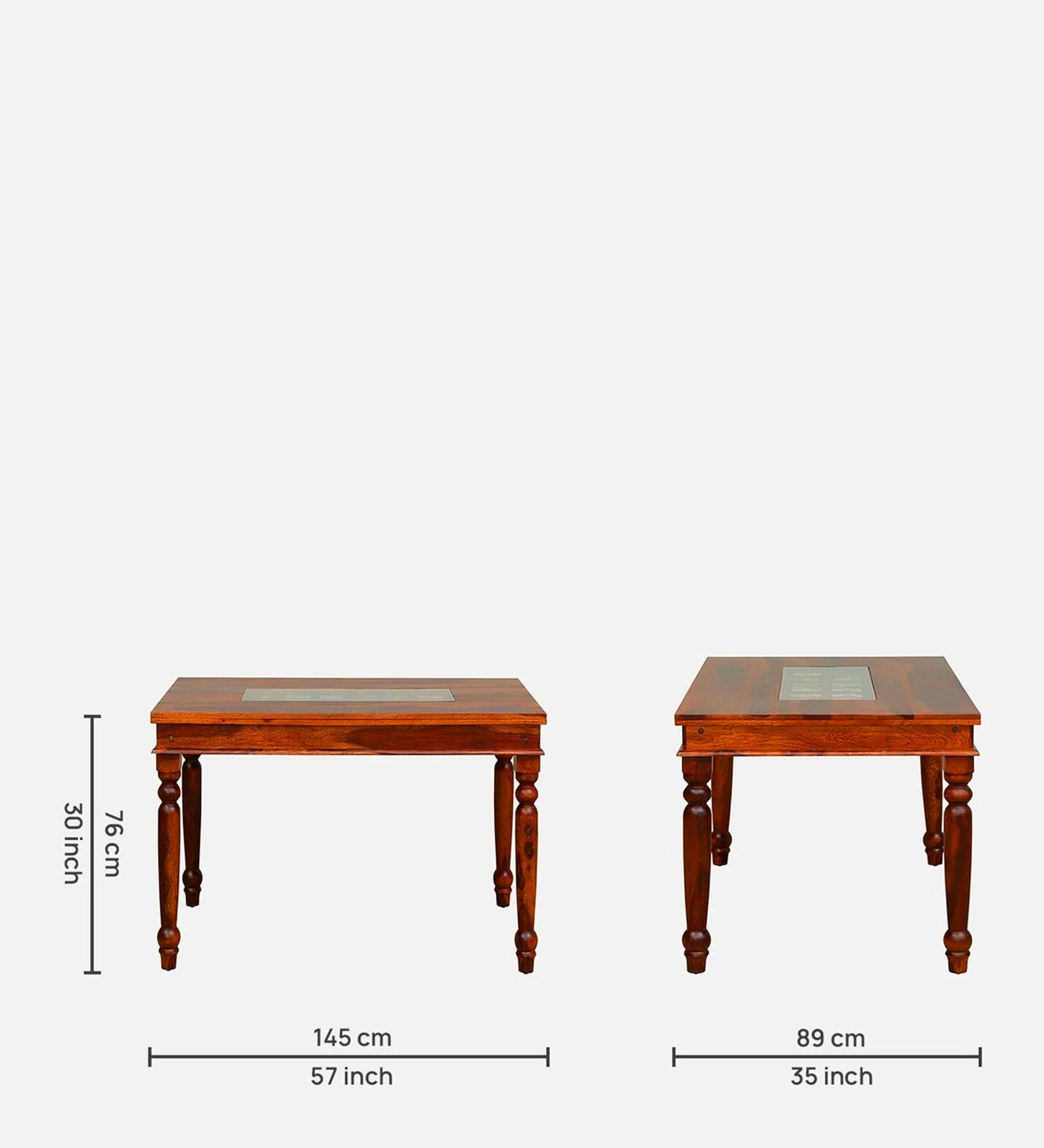 Anamika Sheesham Wood 6 Seater Dining Set In Honey Oak Finish by Rajwada - Rajwada Furnish