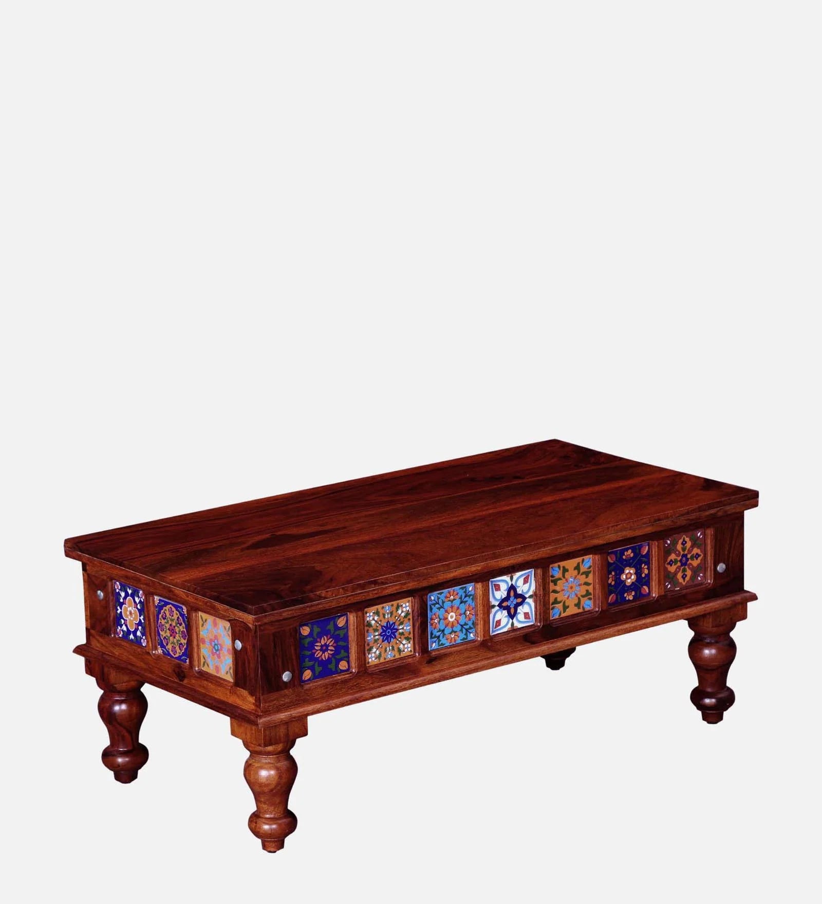 Anamika Sheesham Wood Large Coffee Table In Honey Oak Finish by Rajwada - Rajwada Furnish