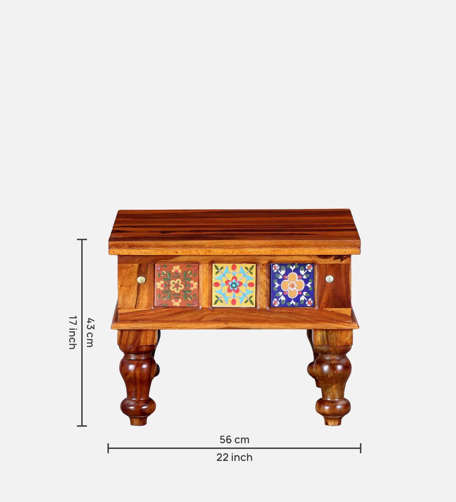 Anamika Sheesham Wood Coffee Table In Honey Oak Finish by Rajwada - Rajwada Furnish