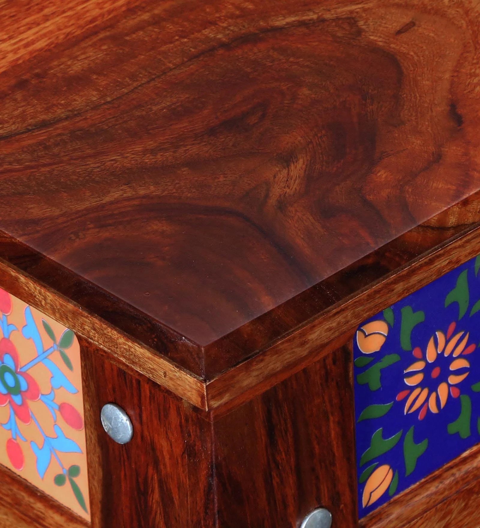 Anamika Sheesham Wood Large Coffee Table In Honey Oak Finish by Rajwada - Rajwada Furnish