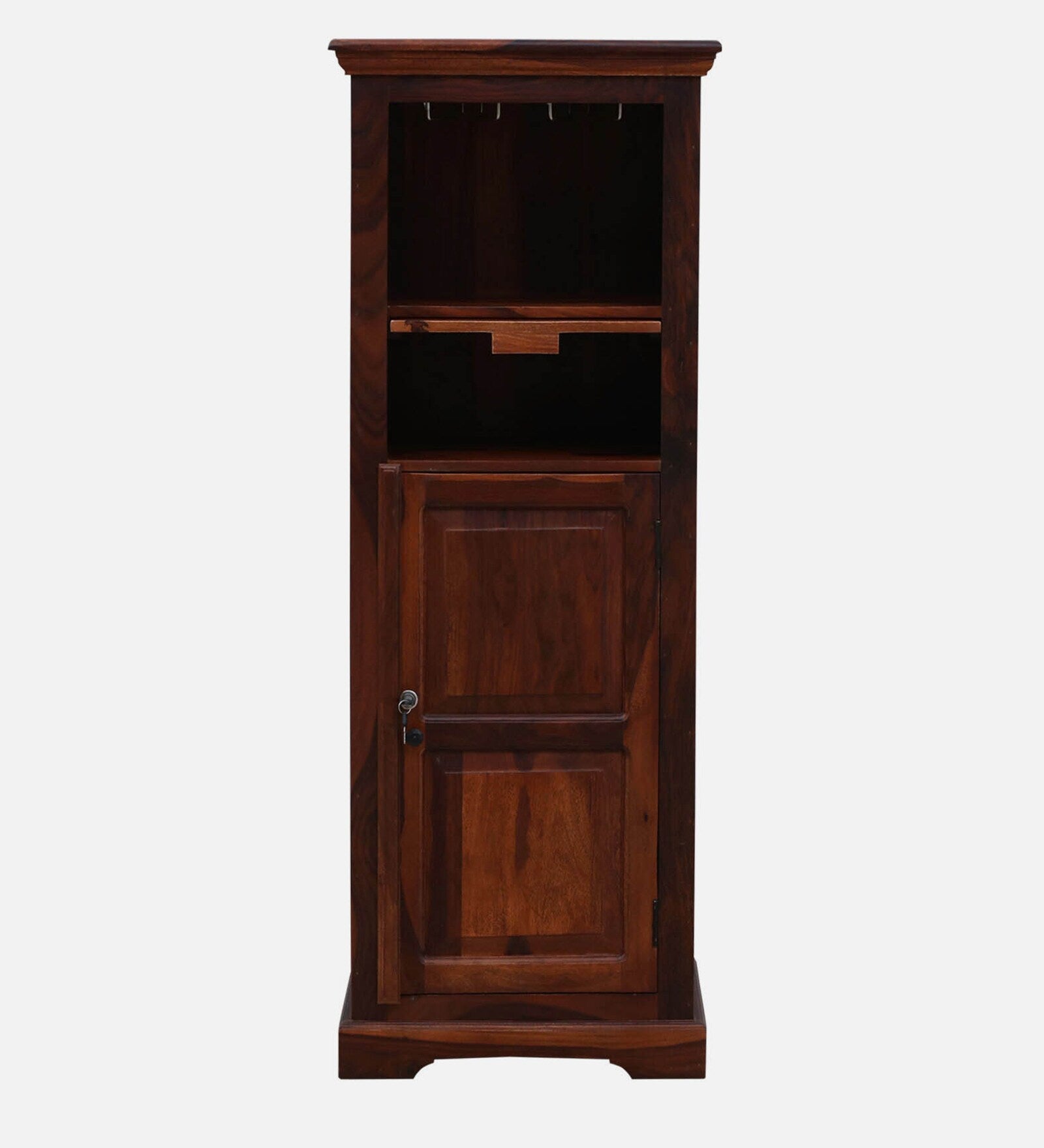 Vandena Solid Wood Bar Cabinet In Honey Oak Finish By Rajwada - Rajwada Furnish