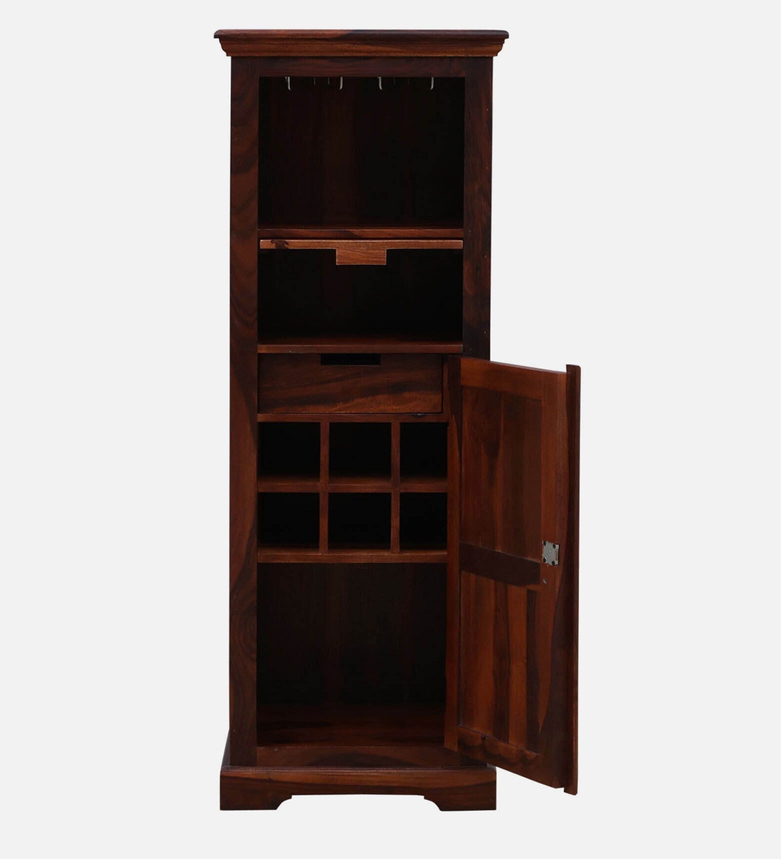 Vandena Solid Wood Bar Cabinet In Honey Oak Finish By Rajwada - Rajwada Furnish