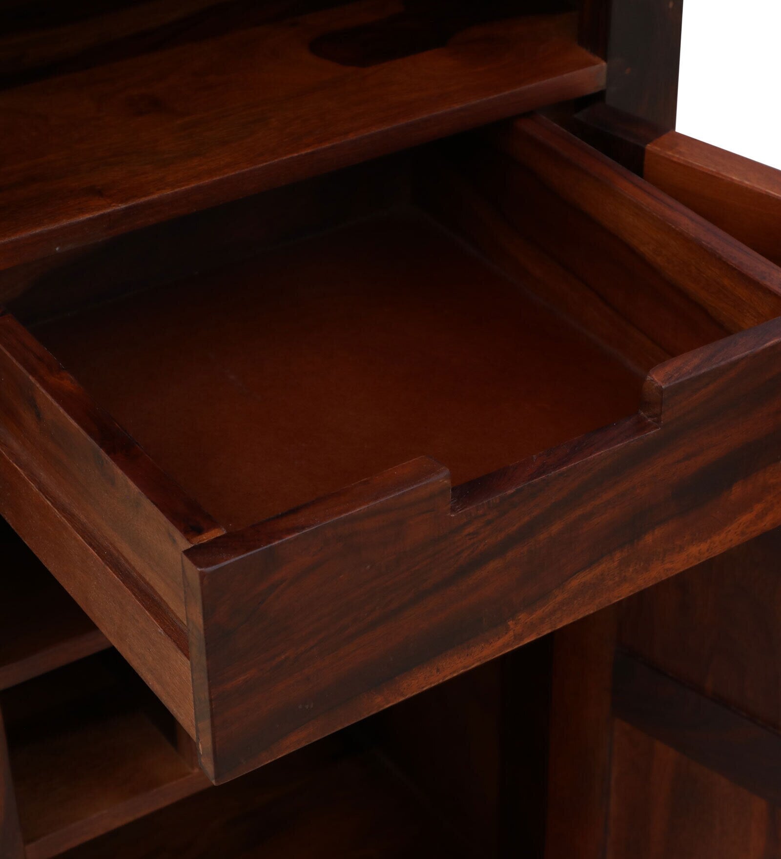 Vandena Solid Wood Bar Cabinet In Honey Oak Finish By Rajwada - Rajwada Furnish