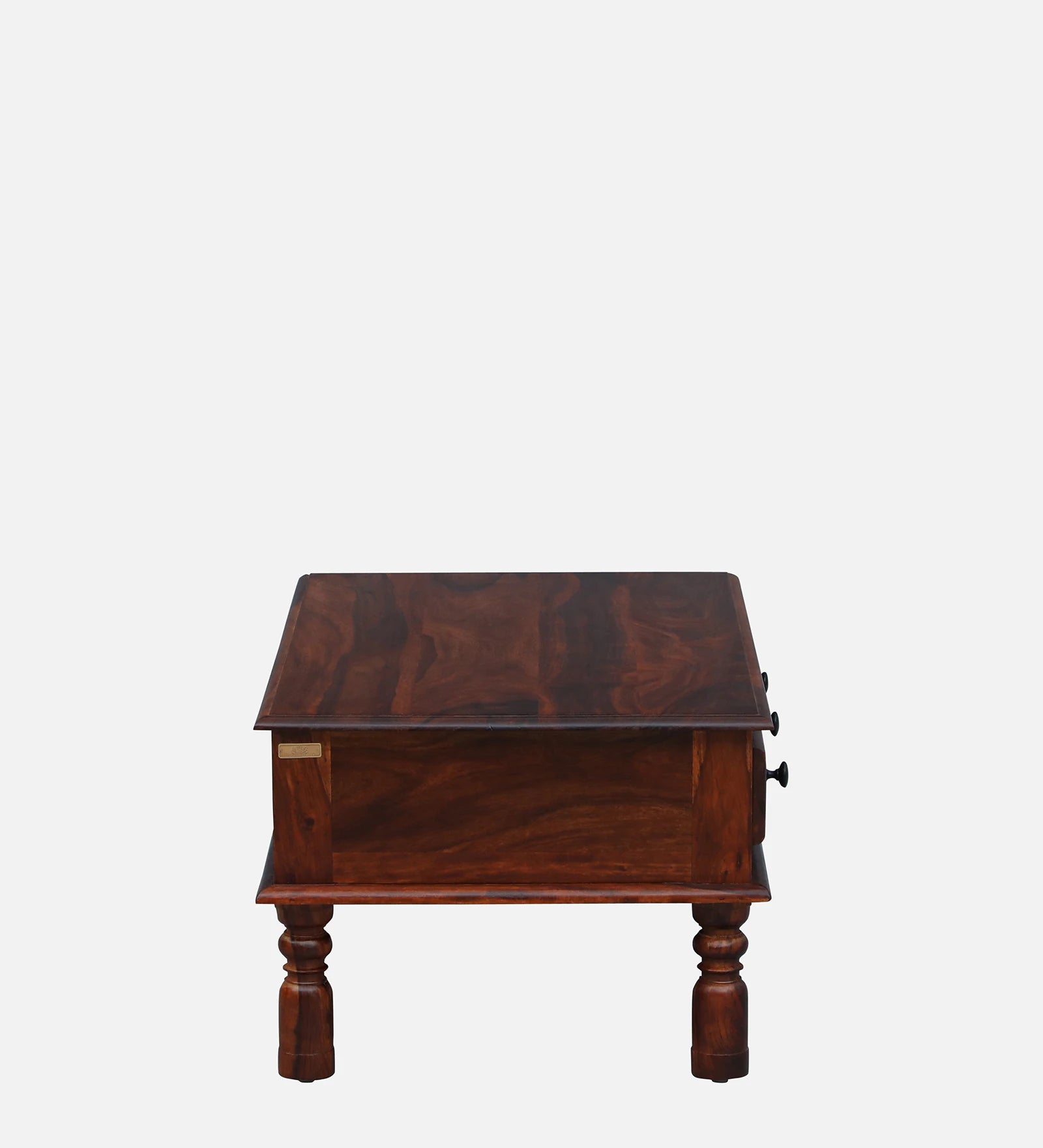 Samrita Solid Wood Coffee Table With Drawer In Honey Oak Finish By Rajwada - Rajwada Furnish