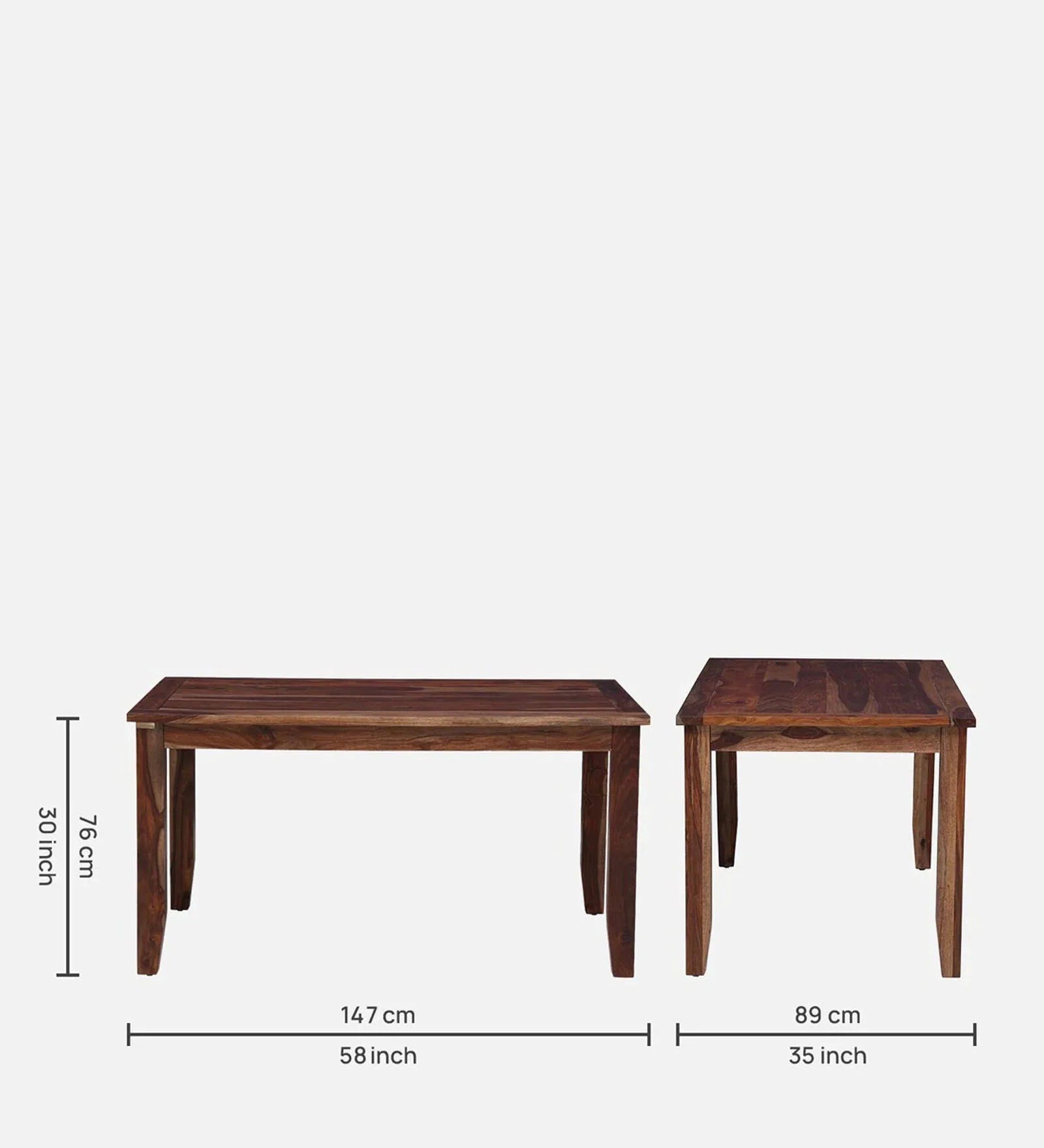 Elista Solid Wood 6 Seater Dining Set in Rustic Teak Finish By Rajwada - Rajwada Furnish
