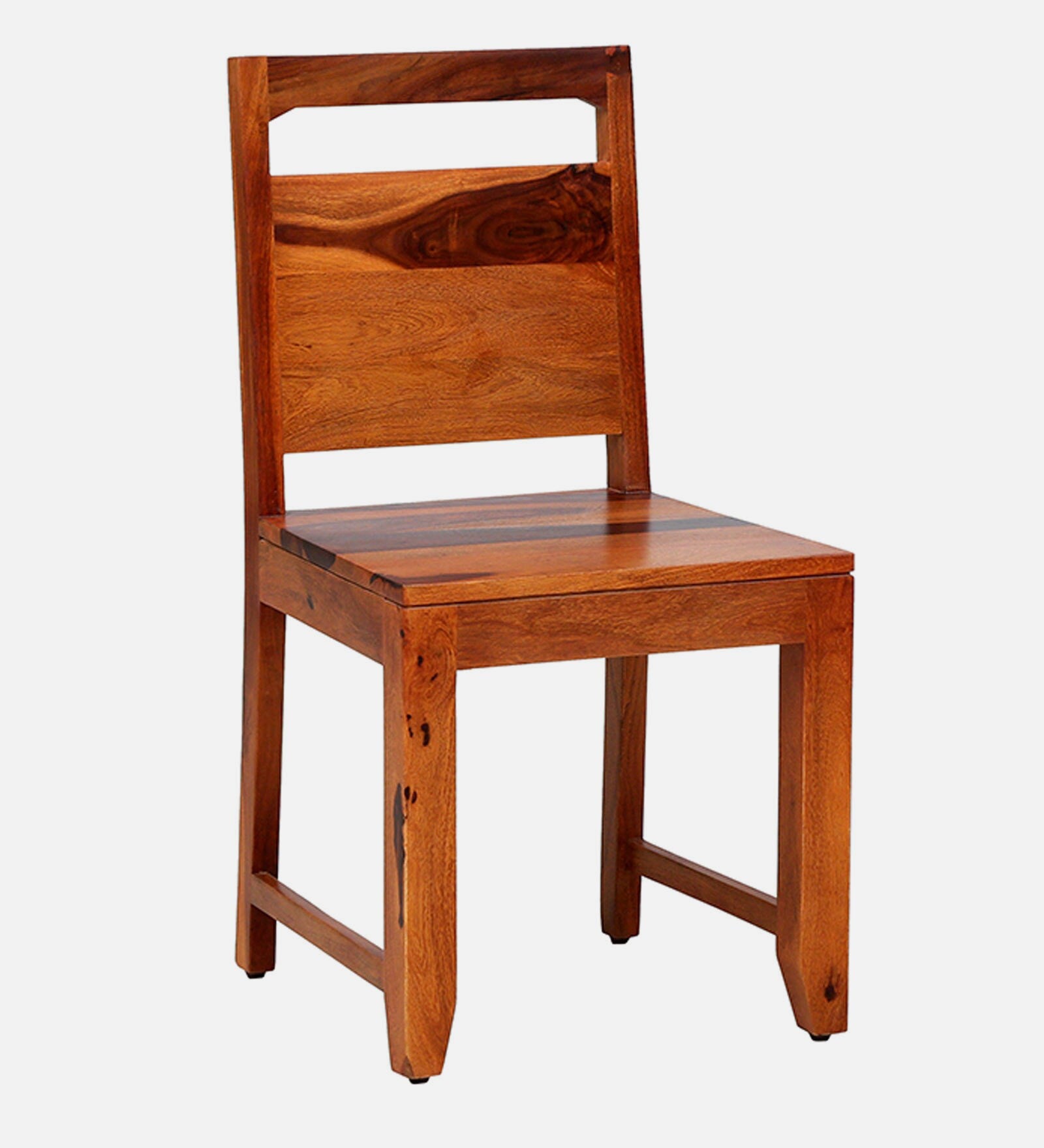 hari Solid Wood Dining Chair (Set Of 2) In Natural Teak Finish By Rajwada - Rajwada Furnish
