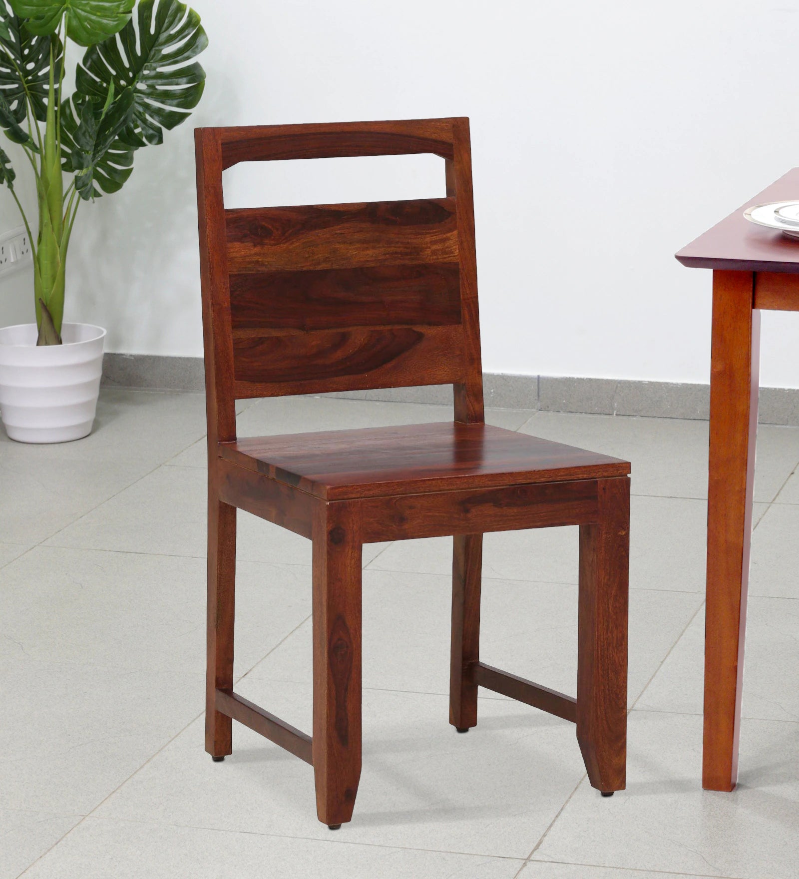 Hari Solid Wood Dining Chair (Set Of 2) In Classic Honey Finish By Rajwada - Rajwada Furnish