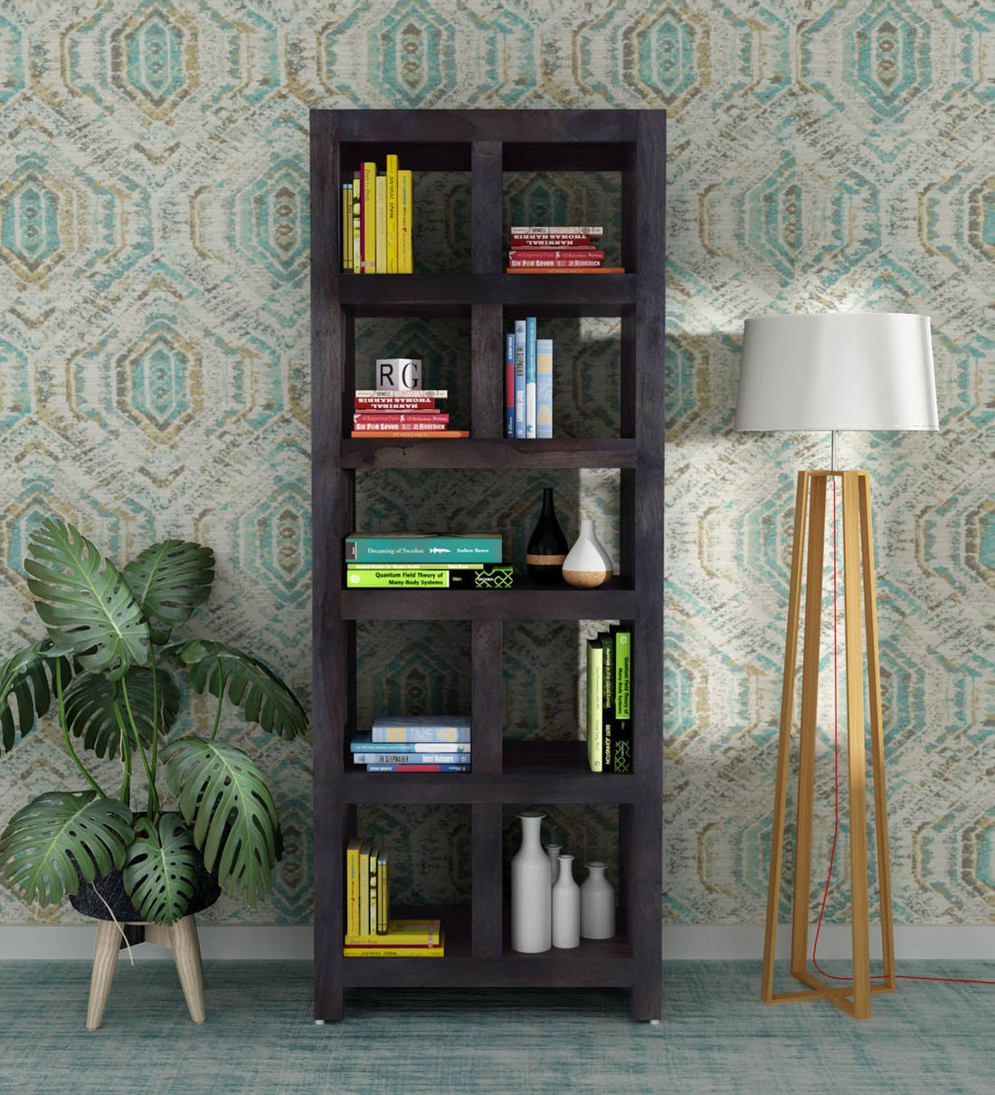 Acro Solid Wood Book Shelf For Study & Office - Rajwada Furnish