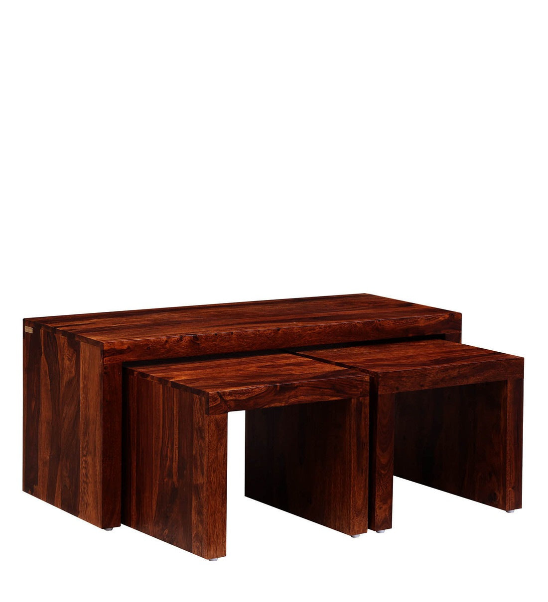 Acro Coffee Table Set With 2 Stools For Living Room - Rajwada Furnish