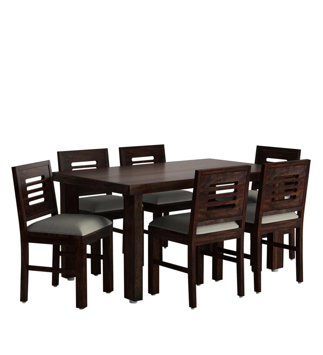 Acro Wooden 6 Seater Cushioned Dining Set For Dining Room - Rajwada Furnish