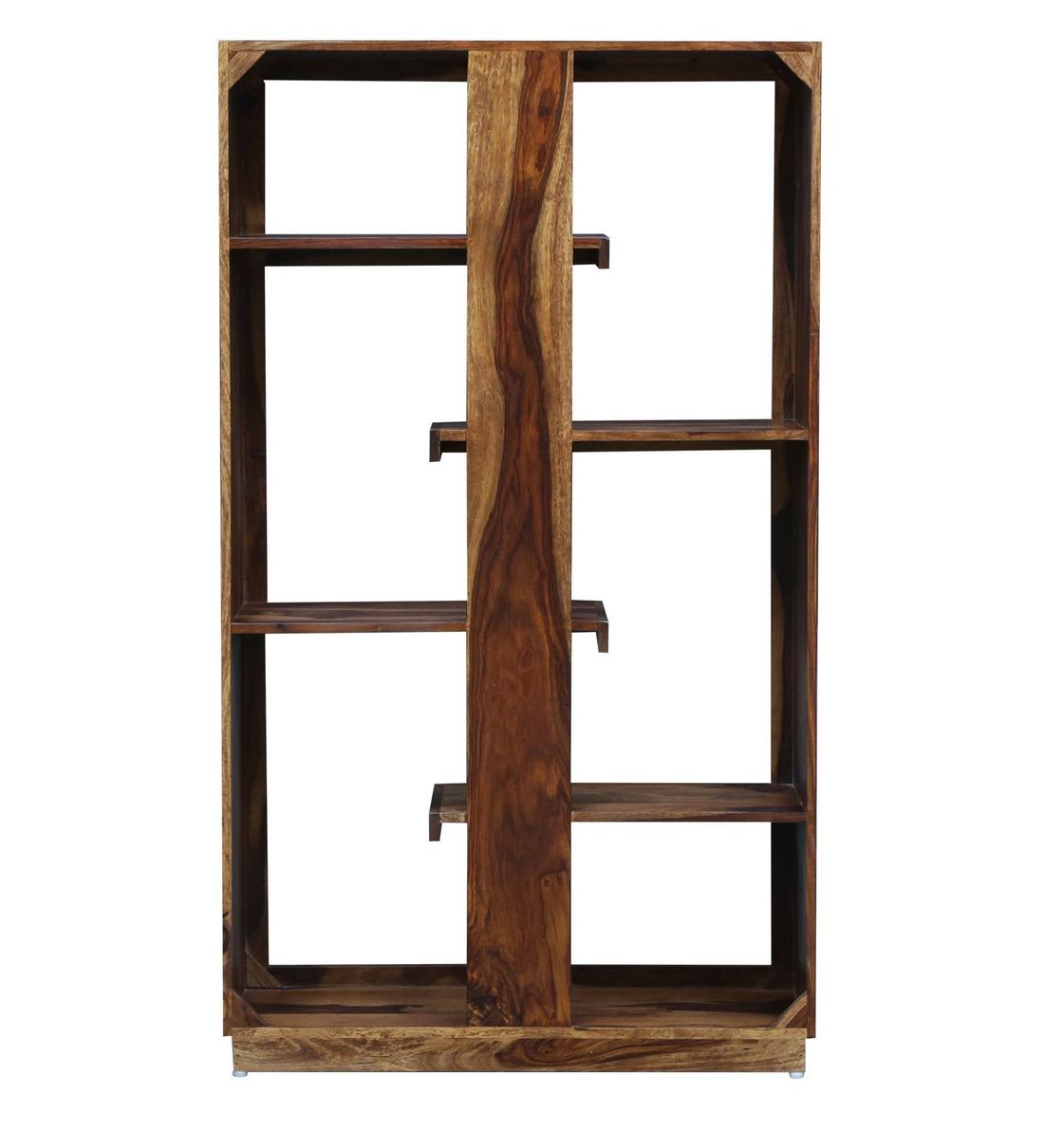 Zigi Wooden Bookselves for Living Room in Provincial Teak Finish - Rajwada Furnish