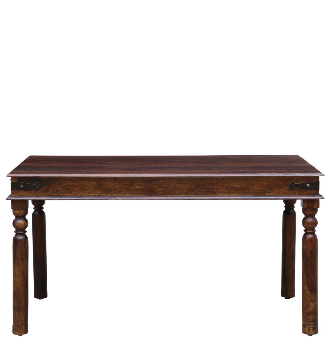 Arjuna Solid Sheesham Wood 4 Seater Dining Table in Provincial Teak Finish - Rajwada Furnish