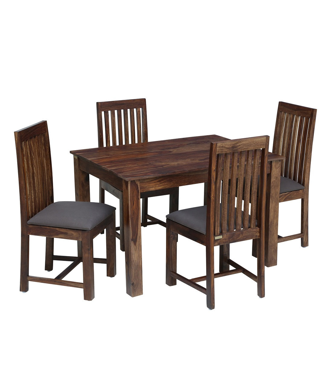 Peter Solid Wood 4 Seater Dining Set For Dining Room in Provincial Teak Finish - Rajwada Furnish