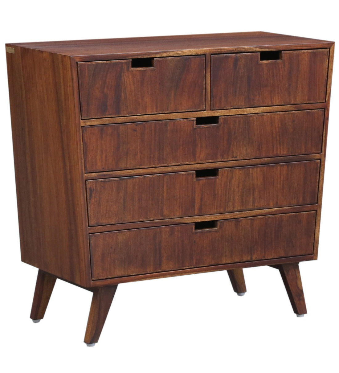 Polremo Wooden Chest of Drawers for Living Room in Provincial Teak Finish - Rajwada Furnish