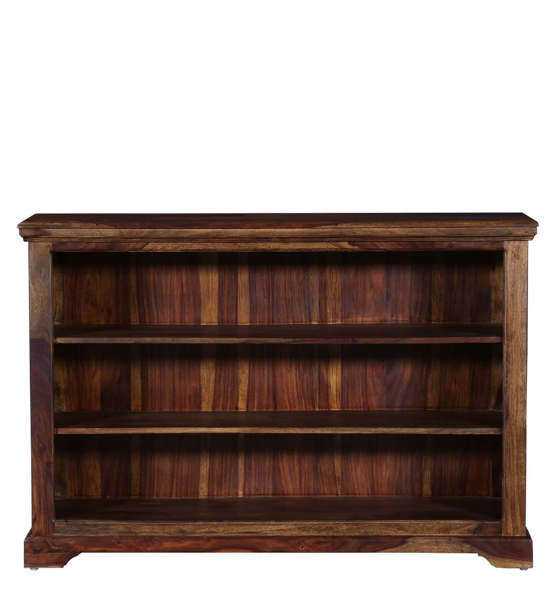 Kanishka Solid Sheesham Wood Bookshelf For Book Storage Finish - Rajwada Furnish