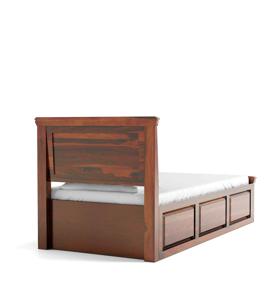 Kanishka Wooden Single Bed with Storage for Bed Room Finish - Rajwada Furnish