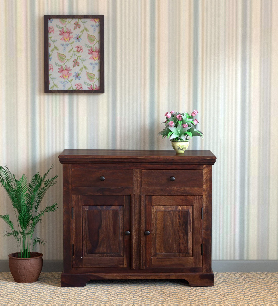 Kanishka Sheesham Wood Sideboard Cabinet For Living Room - Rajwada Furnish