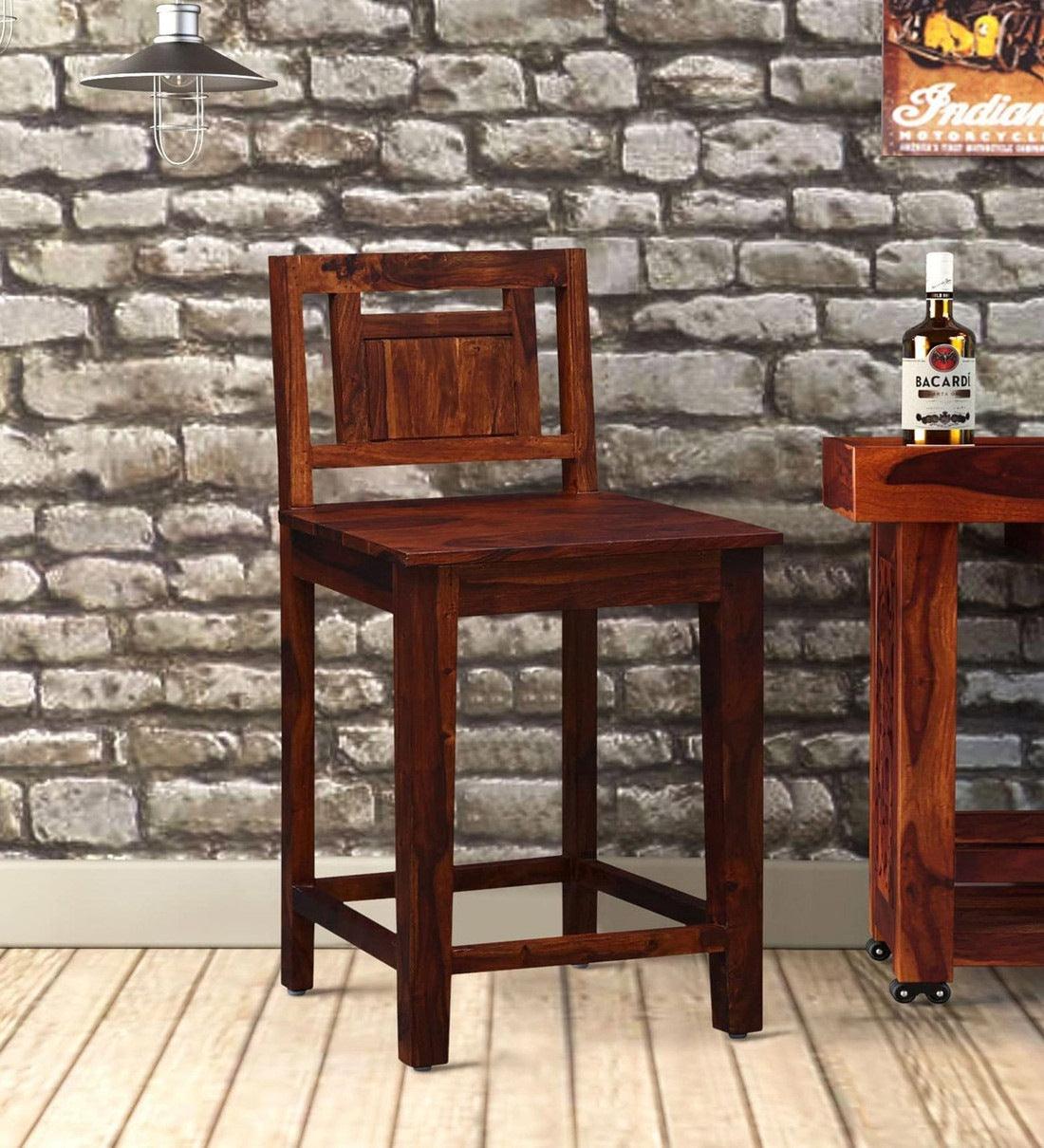 Niware Solid Wood Bar Chair For Home - Rajwada Furnish