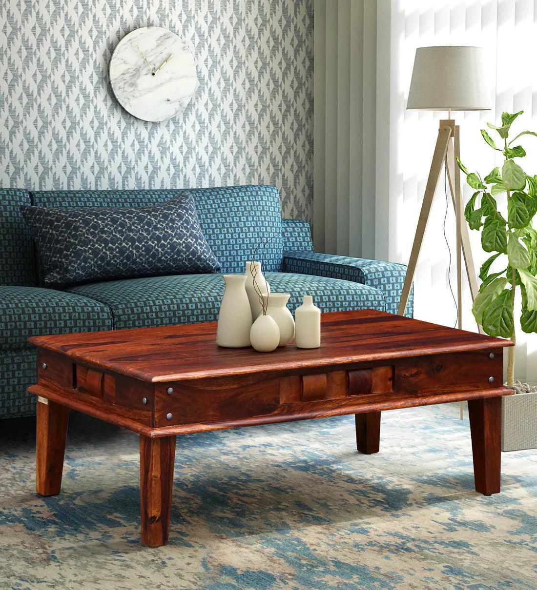 Niware Wooden Coffee Table For Living Room - Rajwada Furnish
